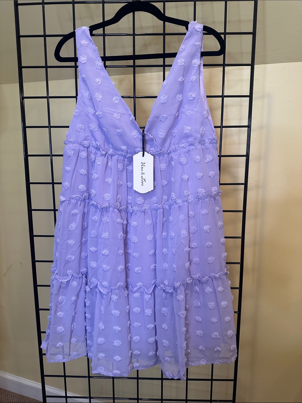 Vine & Love Lavender Ruffled Tier Dress